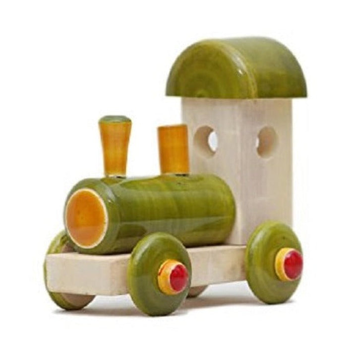 Wooden Rail Steam Engine Vintage Toy