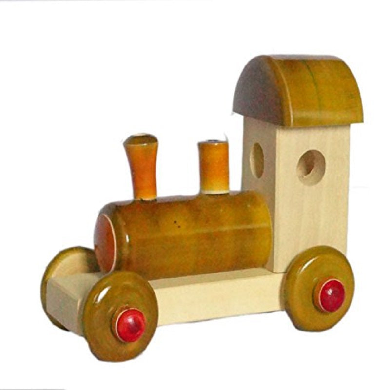 Wooden Rail Steam Engine Vintage Toy