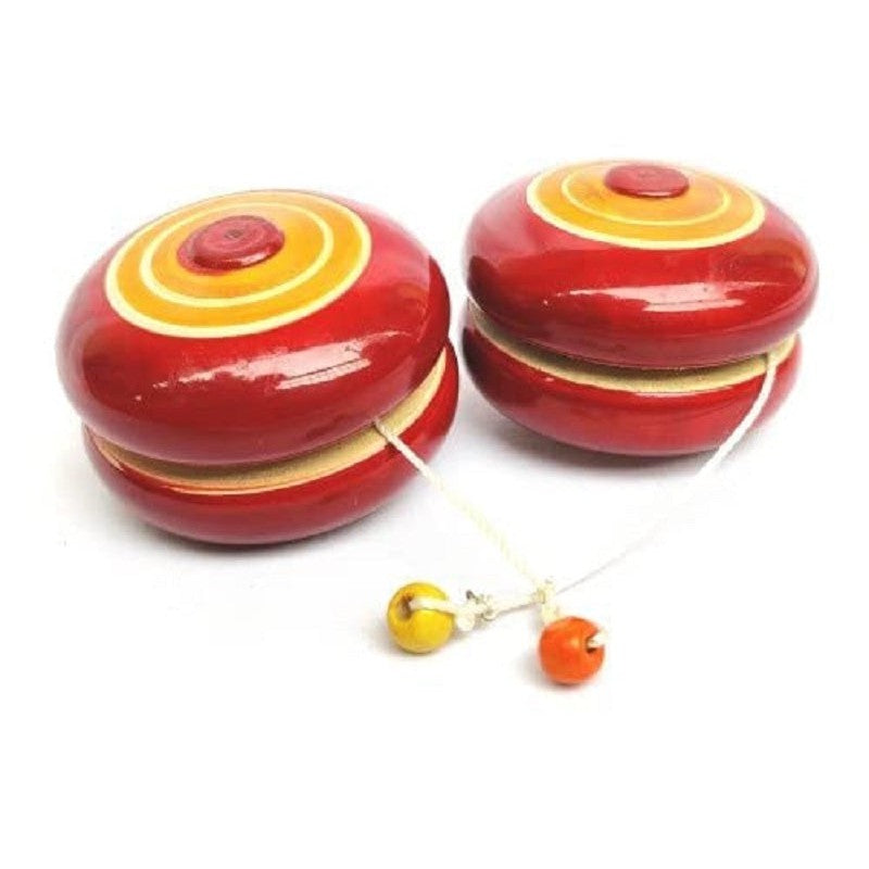Wooden Spinning Yo-Yo and Collectors (Set of 2) Assorted colours