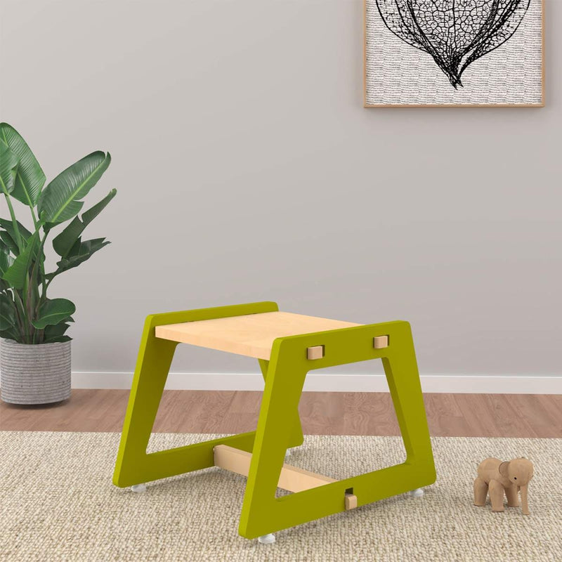 Charcoal Chikku Stool (Green)