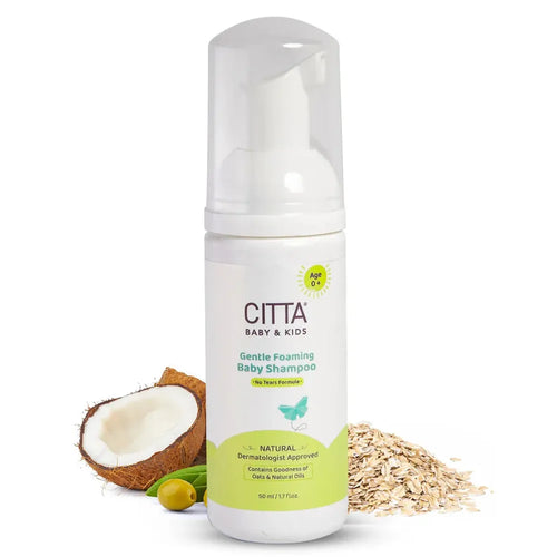 Citta Gentle Foaming Baby Shampoo - 50ml | Best for Delicate Scalp & Cradle Cap