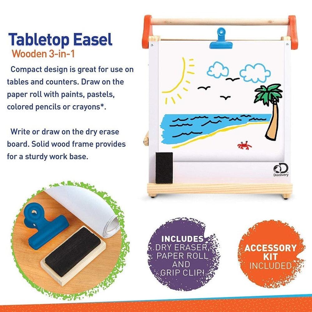 STEP2 Playwell Wooden 3 in 1 Table Top Easel (3-8 Years)