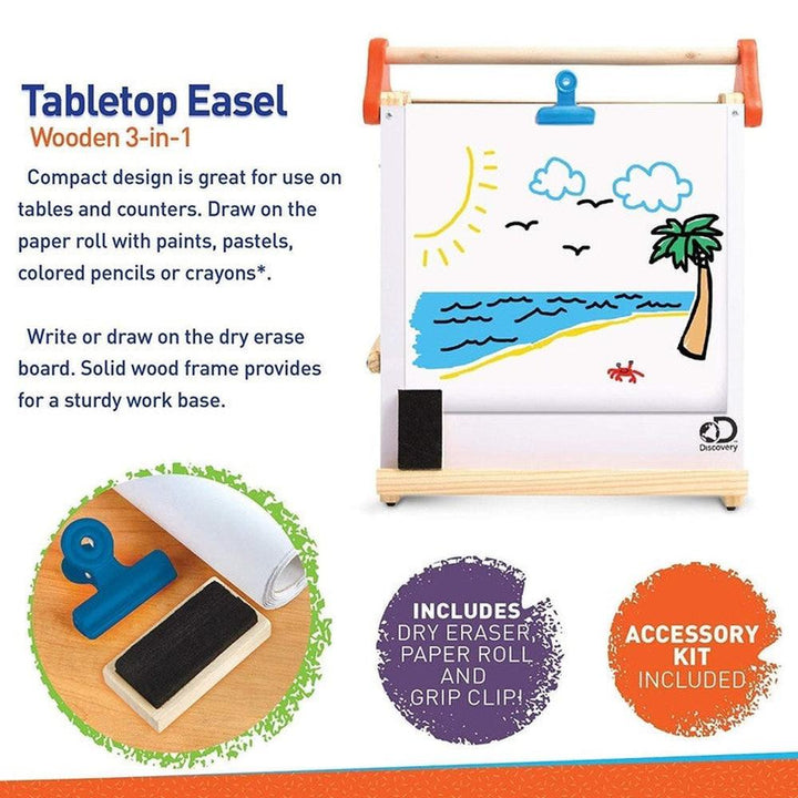 STEP2 Playwell Wooden 3 in 1 Table Top Easel (3-8 Years)