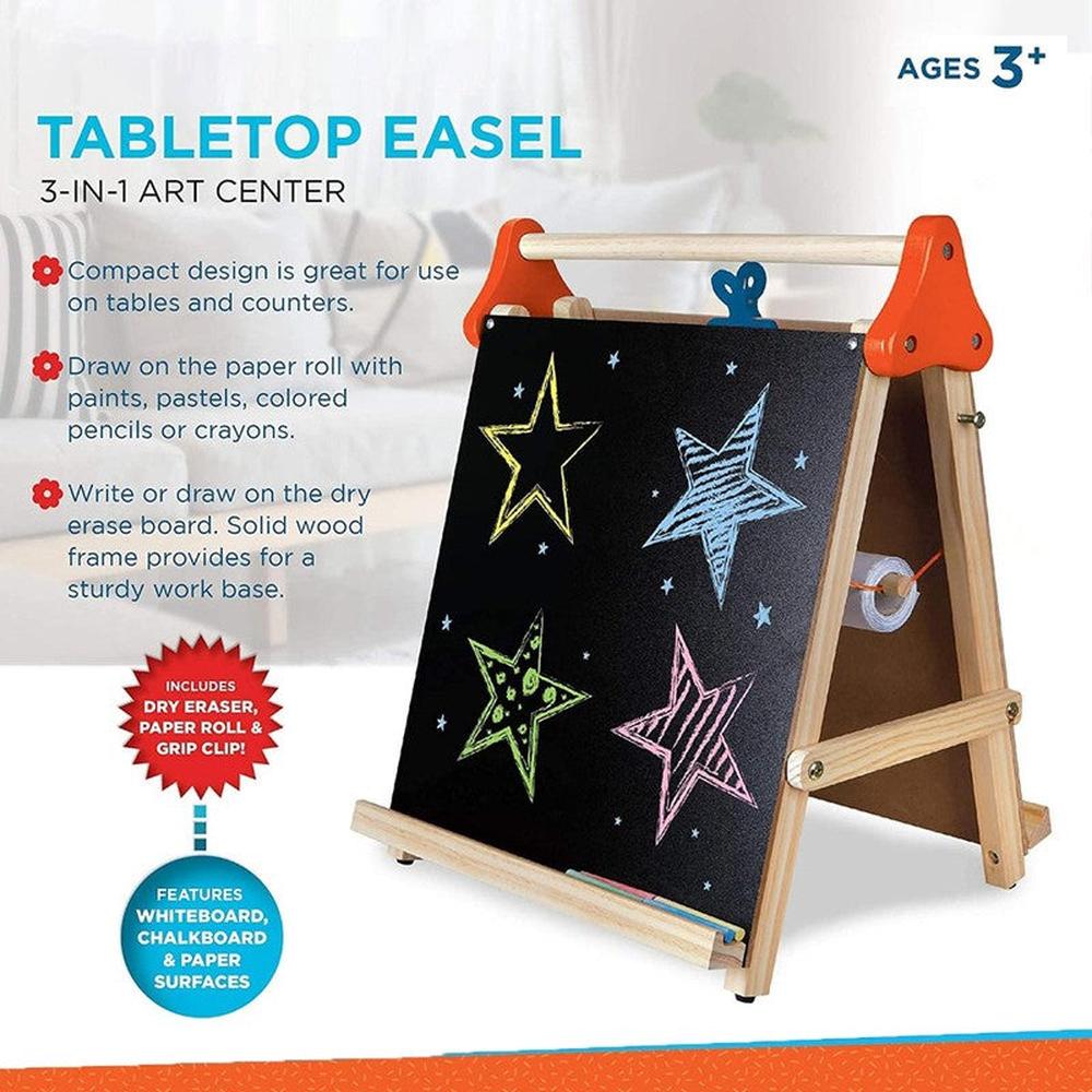 STEP2 Playwell Wooden 3 in 1 Table Top Easel (3-8 Years)