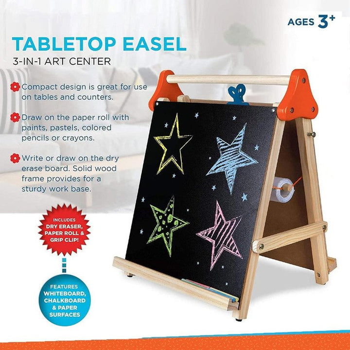 STEP2 Playwell Wooden 3 in 1 Table Top Easel (3-8 Years)