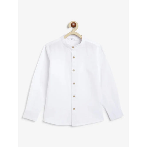Campana Solid Mandarin Collar Shirt