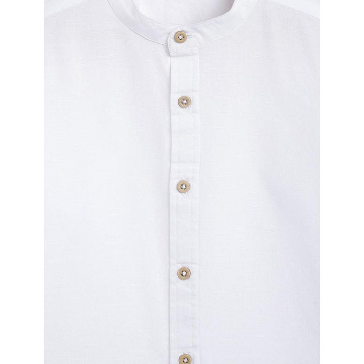Campana Solid Mandarin Collar Shirt