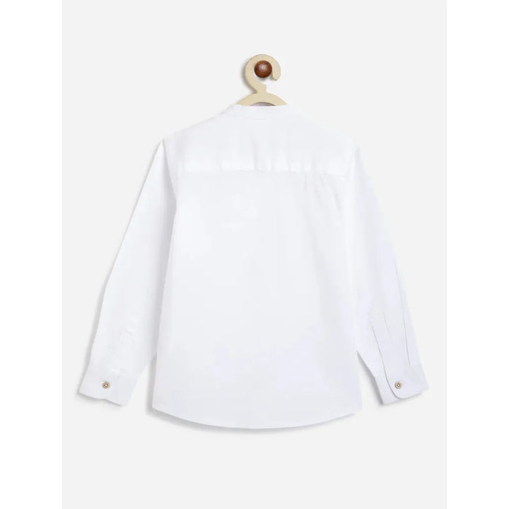 Campana Solid Mandarin Collar Shirt