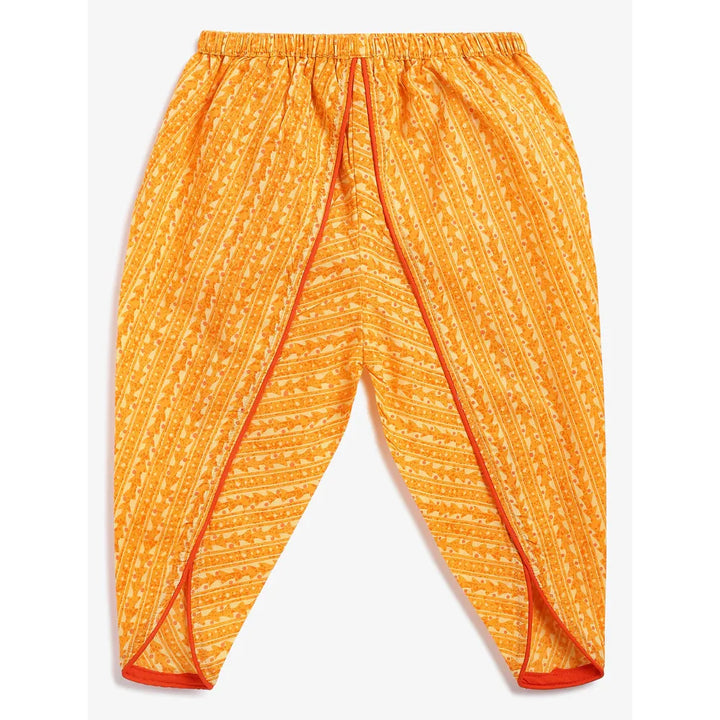 Campana Asmi Dhoti Kurta Set - Marigold Print | Yellow