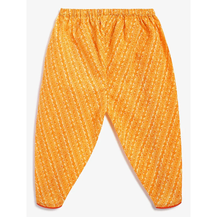 Campana Asmi Dhoti Kurta Set - Marigold Print | Yellow