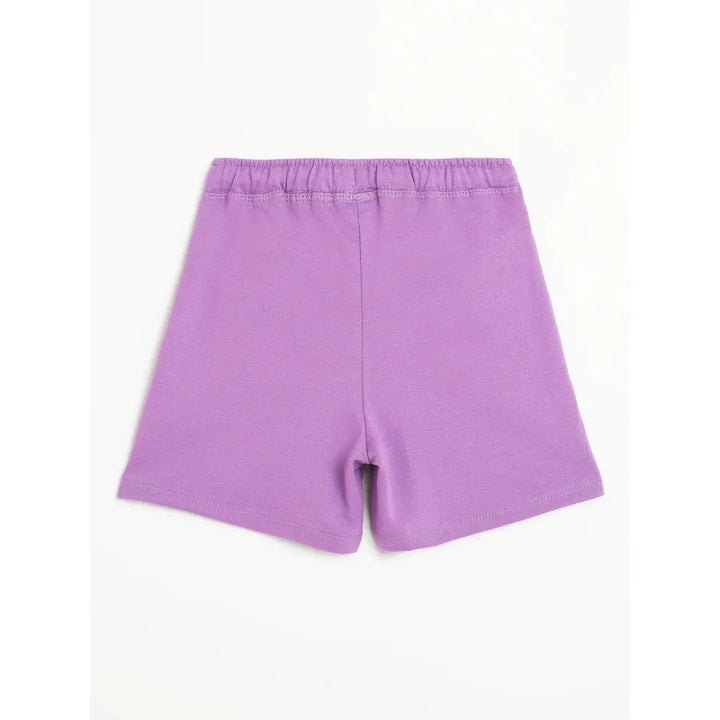 Campana Pack of 2 Cotton Terry Shorts - Grey Melange & Purple