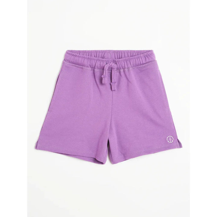 Campana Pack of 2 Cotton Terry Shorts - Grey Melange & Purple