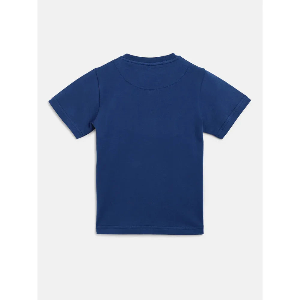 Campana Pack of 2 Pure Cotton Alan Henley T-Shirts | Blue & Rust Orange