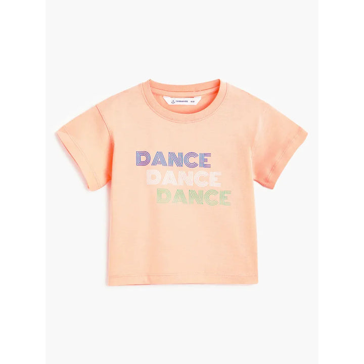 Campana Pack of 2 Drop Shoulder Half Sleeves Printed Cotton T-shirts - Zuri | Turquoise & Peach