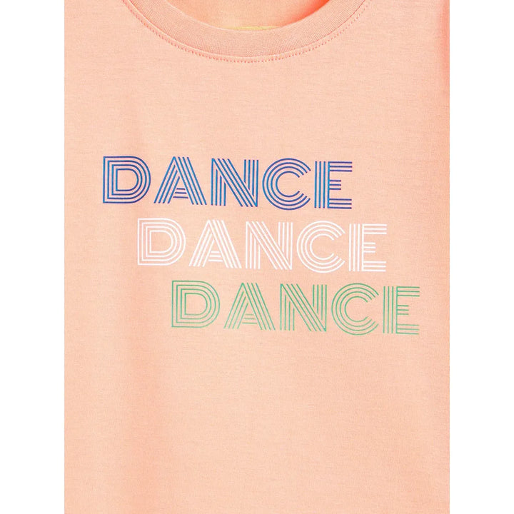 Campana Pack of 2 Drop Shoulder Half Sleeves Printed Cotton T-shirts - Zuri | Turquoise & Peach
