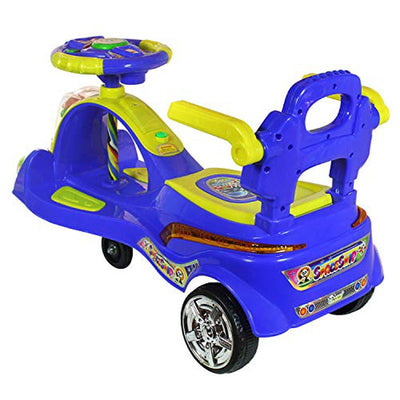 Non Battery Operated Space Car Magic Ride-on & Wagon For Kids (Blue) | COD not Available