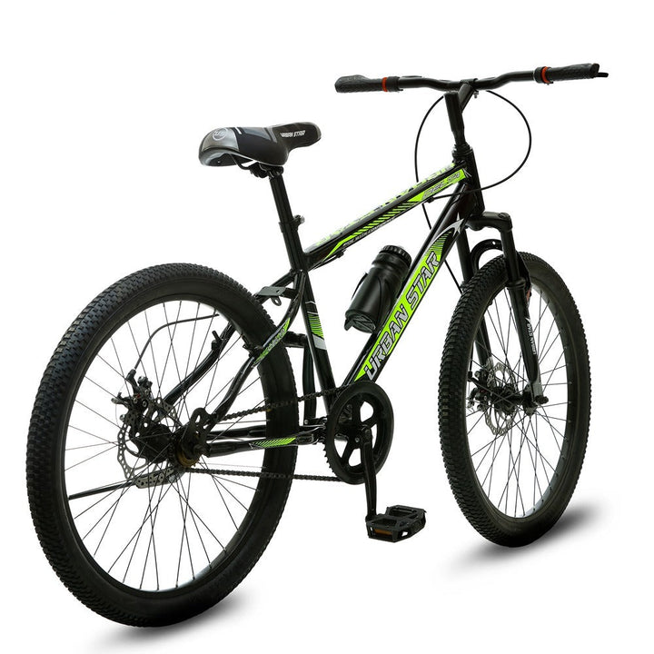 Bicycle with Dual Disc Brakes (Black/Green) | 24 Inches | COD not Available