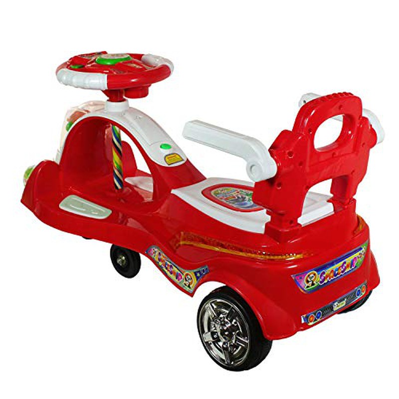 Non Battery Operated Space Car Magic Ride-on & Wagon For Kids (Red) | COD not Available