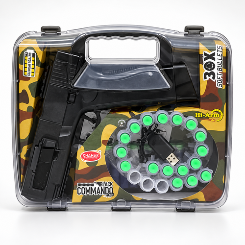 Chanak Automatic Dart Blaster - 30 Rapid Fire Foam Bullets with Rechargeable Briefcase