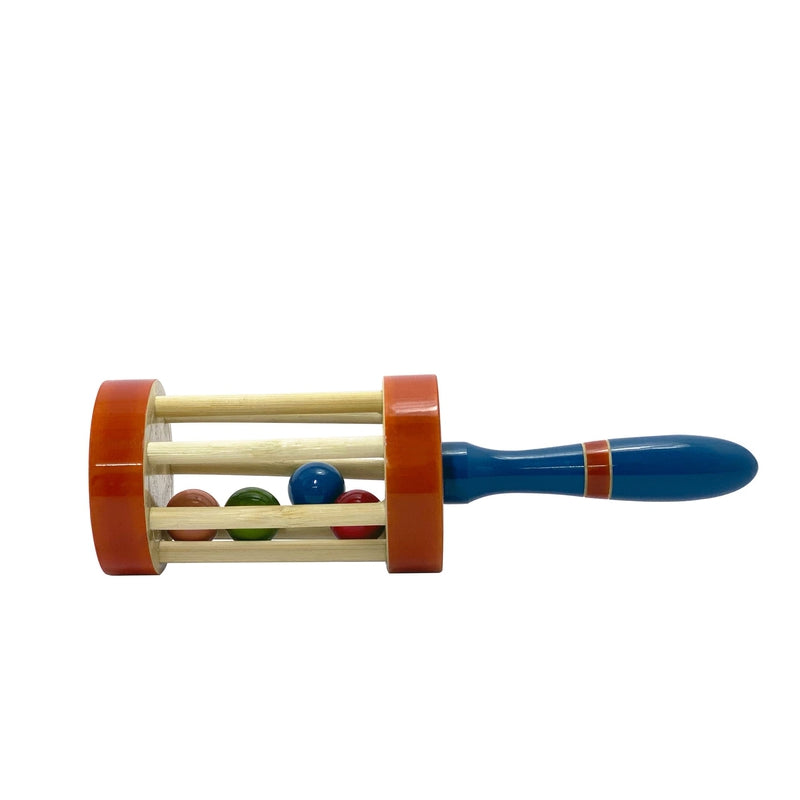 Blue Wooden Rattle Toy