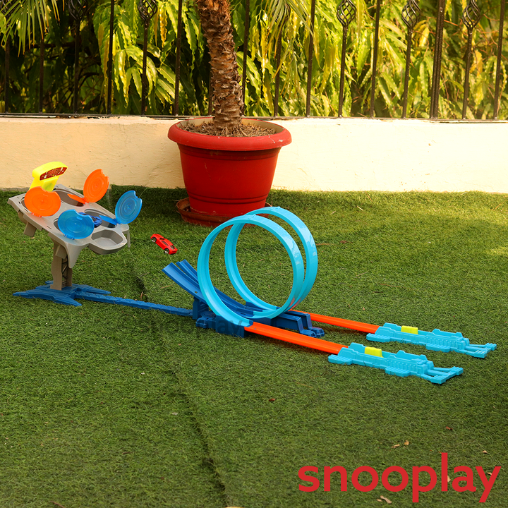 Car Launcher Track Set with 360 Degree Turn And 2 Cars