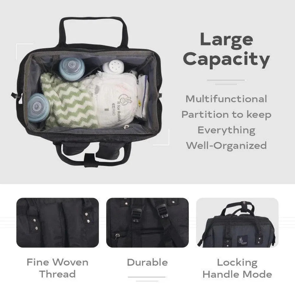 R for Rabbit Diaper Bag with 11 Pockets - Caramello Dino