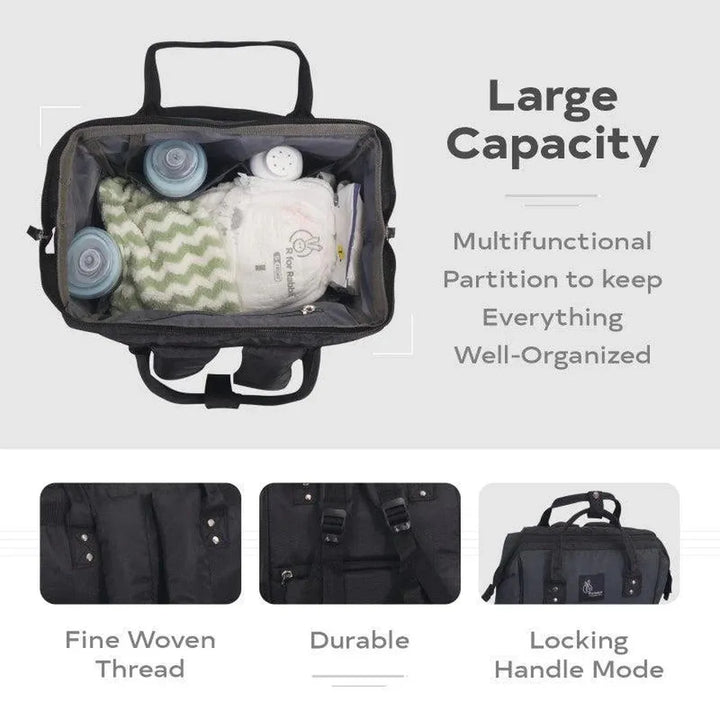R for Rabbit Diaper Bag with 11 Pockets - Caramello Dino