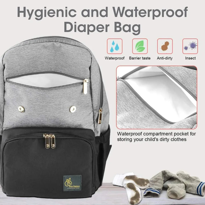 R for Rabbit Diaper Bags with High-Quality Water-Resistant Material | Caramello Smart