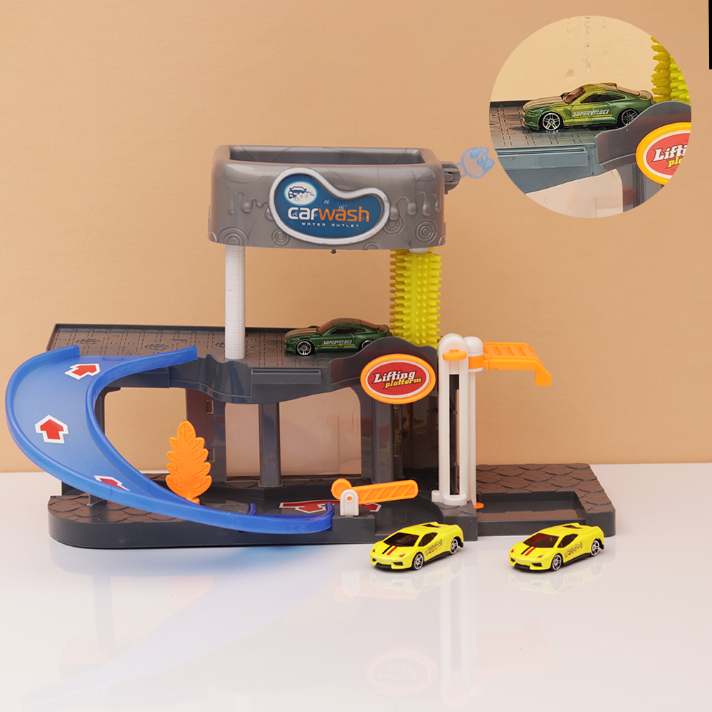 Buy Car Wash Parking Lot Pretend Play Set with Colour Changing