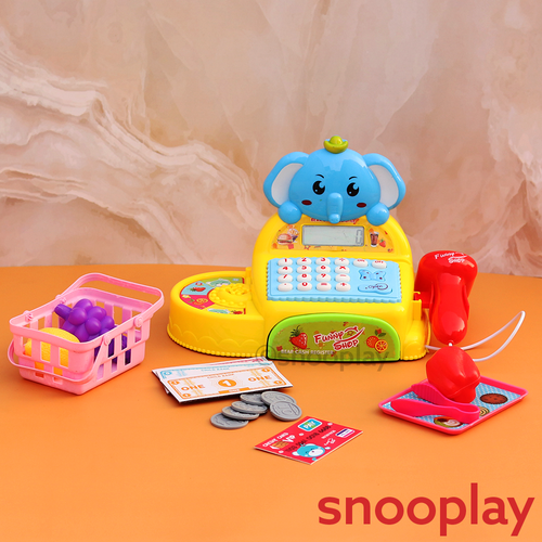 Elephant Cash Register Pretend Play Toy Set (3-8 Years) | Assorted Colors
