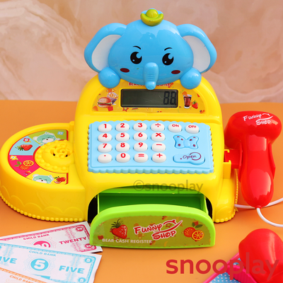 Elephant Cash Register Pretend Play Toy Set (Assorted Colours)