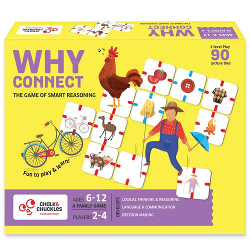 Chalk & Chuckles Why Connect Puzzle Game - 2 Level Play | 90 Picture Tiles