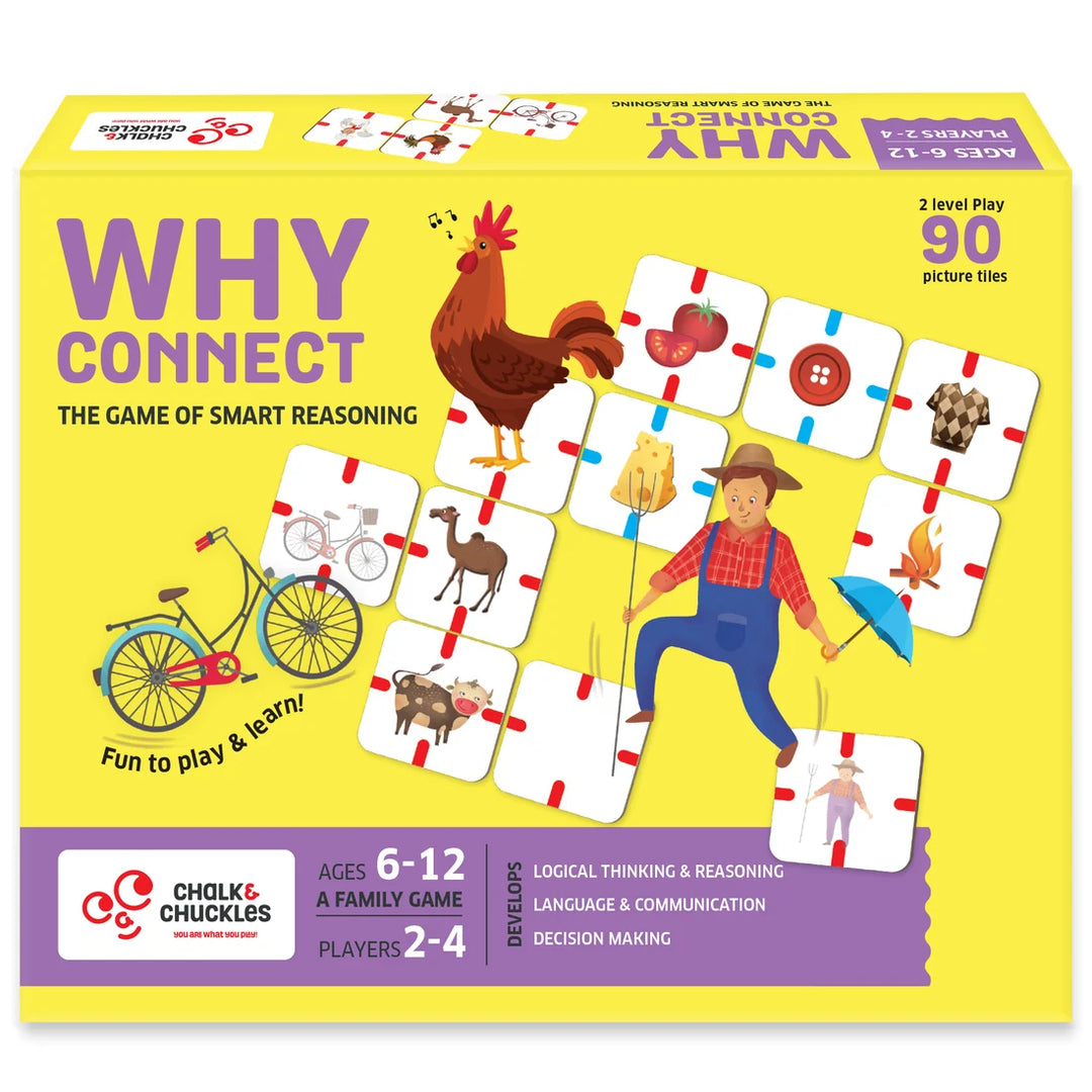 Chalk & Chuckles Why Connect Puzzle Game - 2 Level Play | 90 Picture Tiles