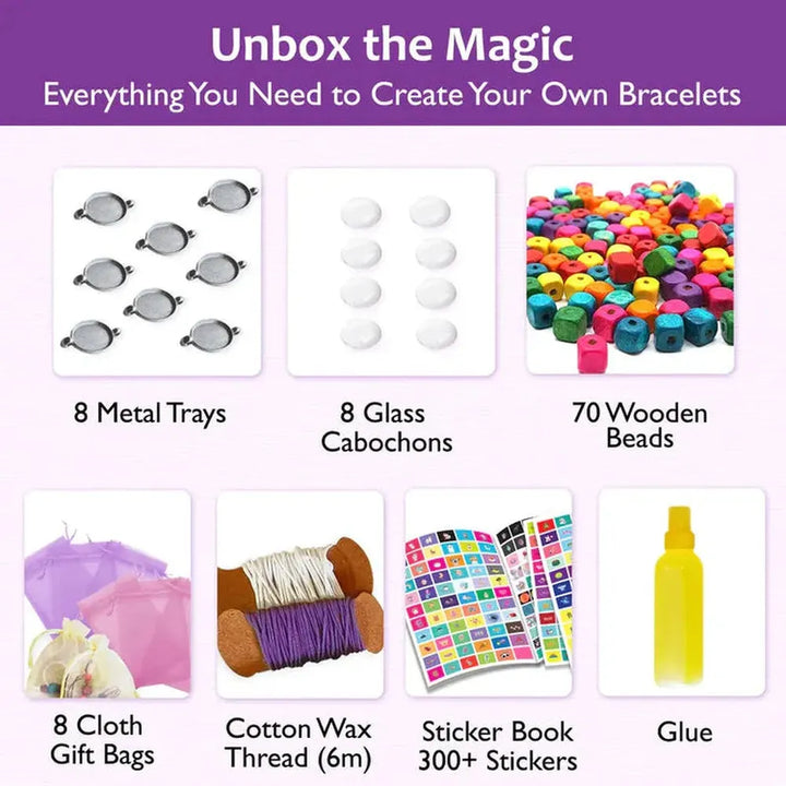 Chalk & Chuckles DIY Craft Kit - Design Your Own Bracelets (7-14 Years)