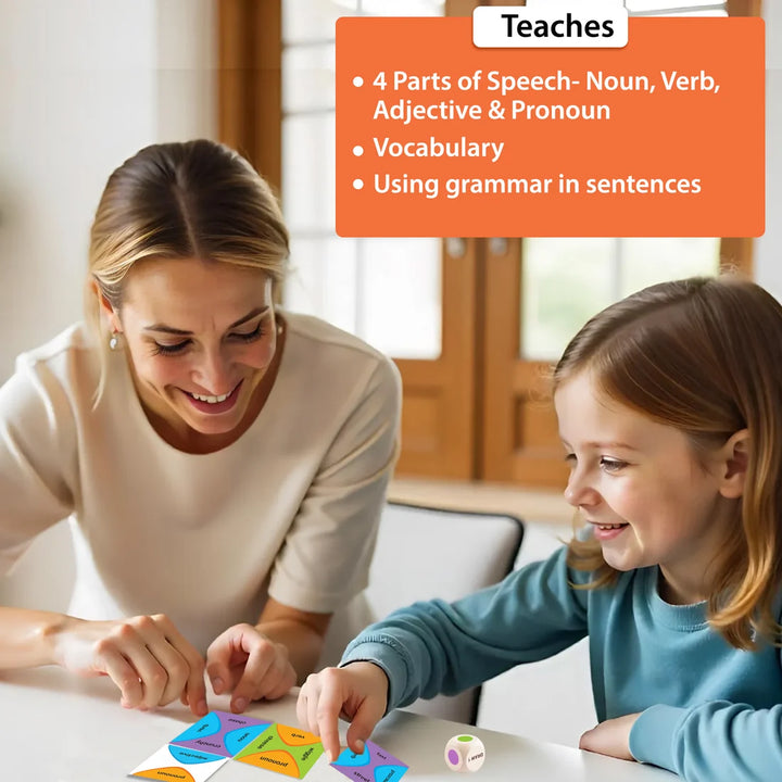 Chalk & Chuckles Grammar Wise Learning Family Board Game (6-9 Years)