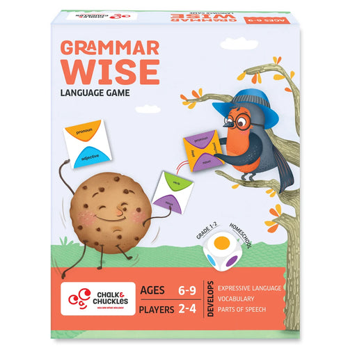 Chalk & Chuckles Grammar Wise Learning Family Board Game (6-9 Years)