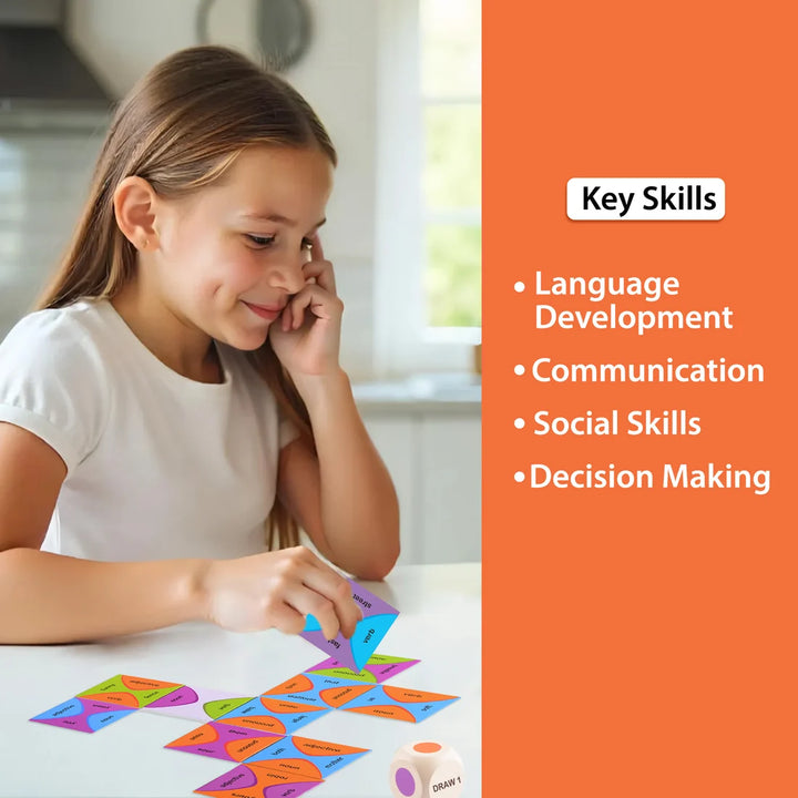 Chalk & Chuckles Grammar Wise Learning Family Board Game (6-9 Years)