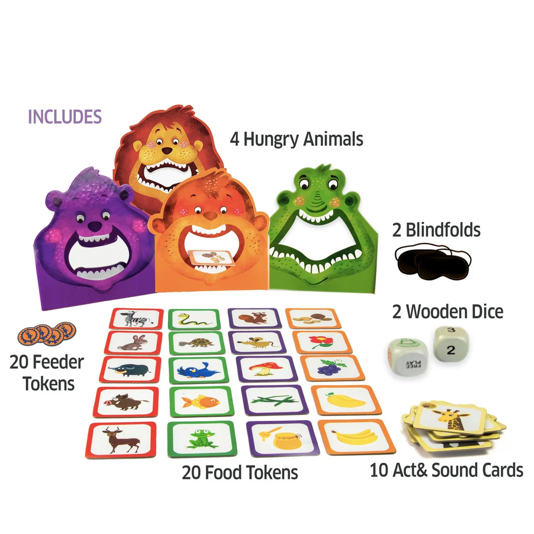 Chalk & Chuckles Hungry Four Animals Memory Game
