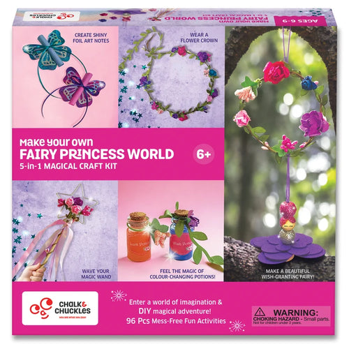Chalk & Chuckles Make Your Own Fairy World DIY Craft Kit | Encourages Creativity