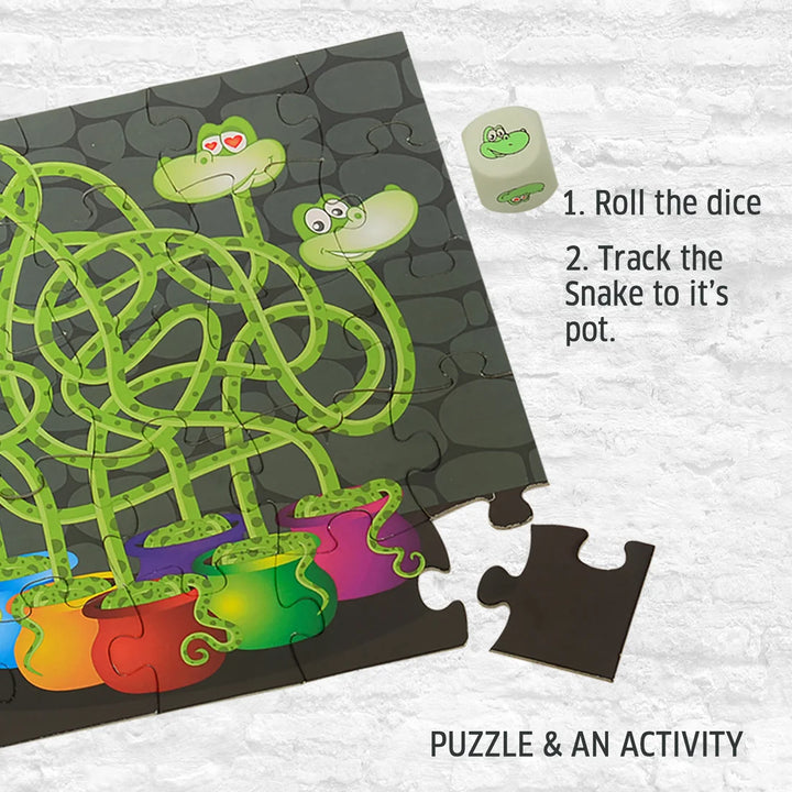 Chalk & Chuckles Moody Snakes Puzzle for Kids - 40 Pieces