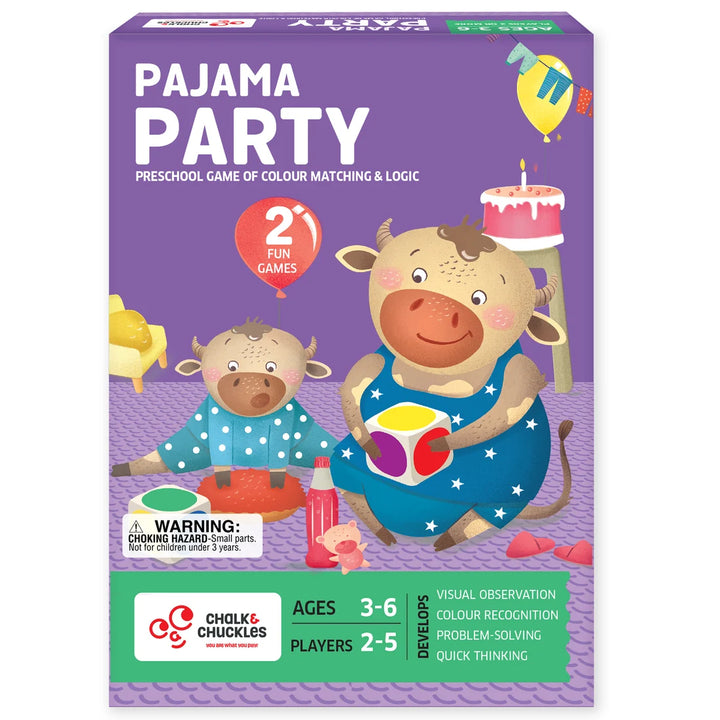 Chalk & Chuckles Pajama Party Color Maching & Logic Game for Kids