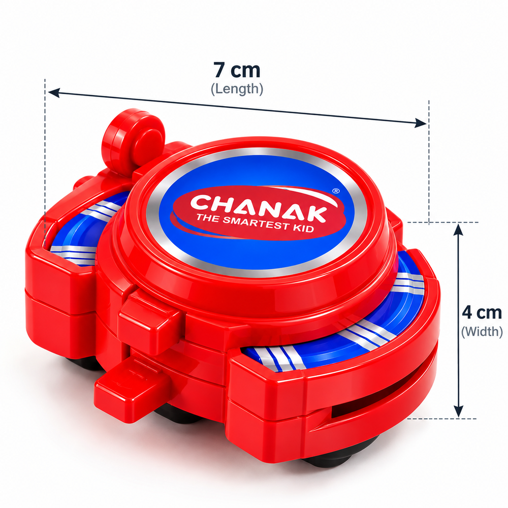 Chanak Flying Disc Shooter Game Set - 6 Pieces (Red)
