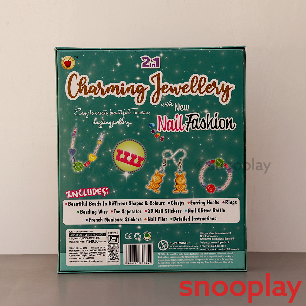 2 In 1 DIY Charming Jewellery with New Nail Fashion (5-10 Years)