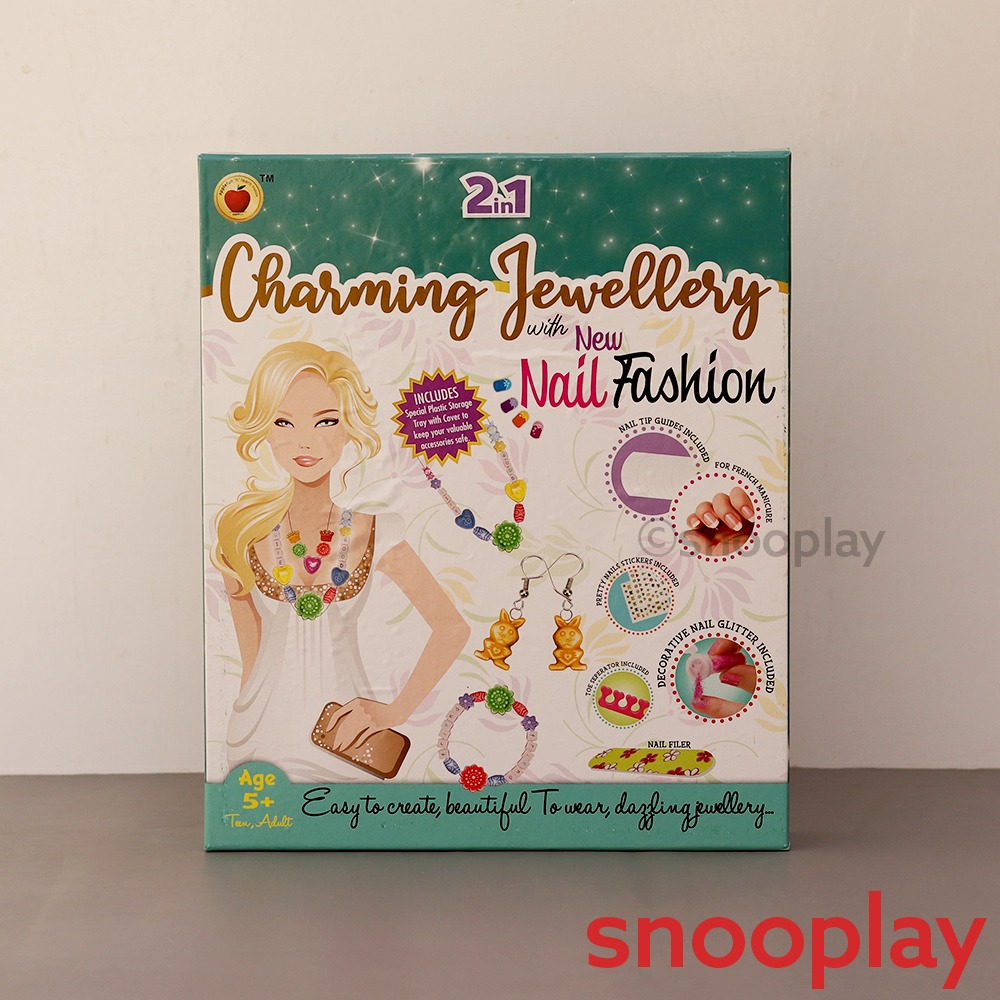 2 In 1 DIY Charming Jewellery with New Nail Fashion (5-10 Years)
