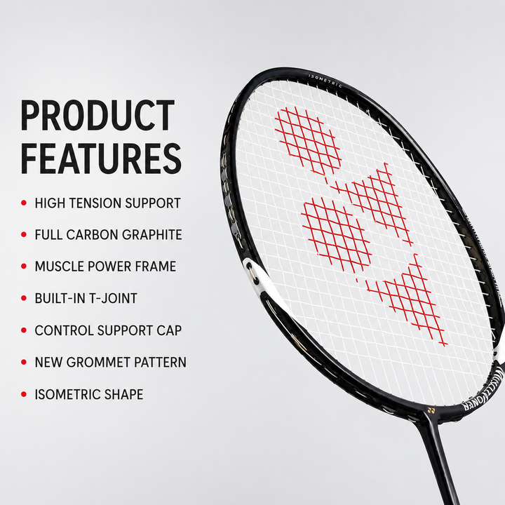 Yonex Muscle Power 29 Light Black Grey Graphite Badminton Racquet (85 gm)