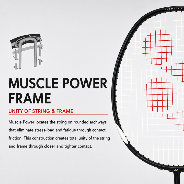 Yonex Muscle Power 29 Light Black Grey Graphite Badminton Racquet (85 gm)