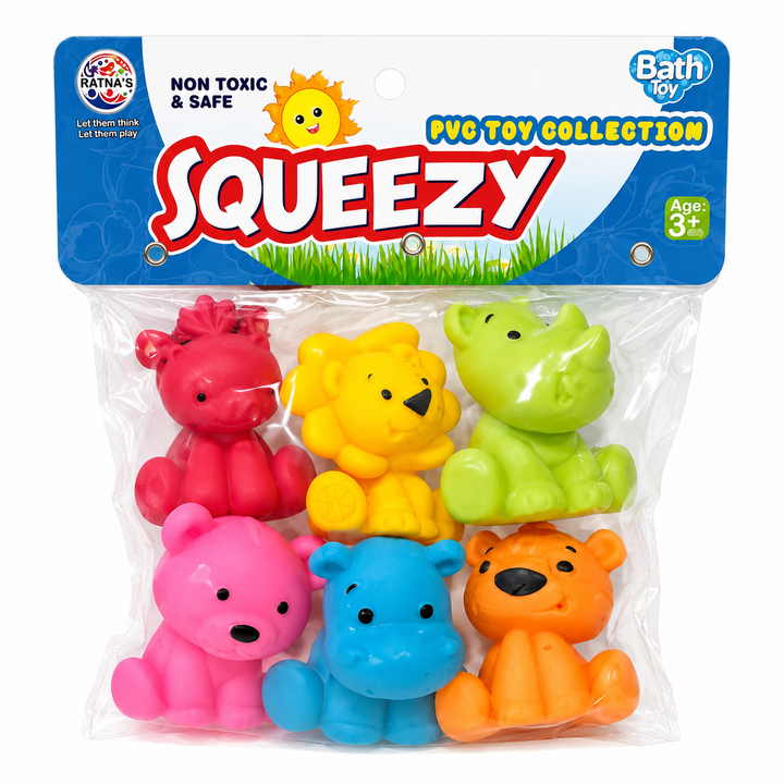 Ratna's Squeezy Toys - Animals | 6 Pieces