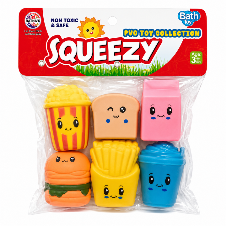 Ratna's Squeezy Toys - Happy Meal | 6 Pieces
