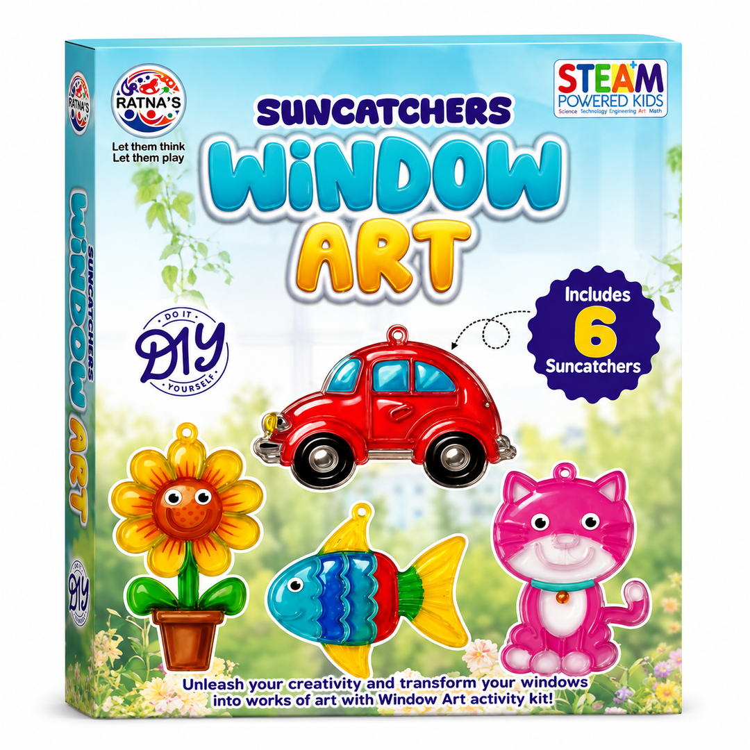 Ratna's Suncatchers Window Art | DIY Creative Craft Kit | 6 Suncatchers