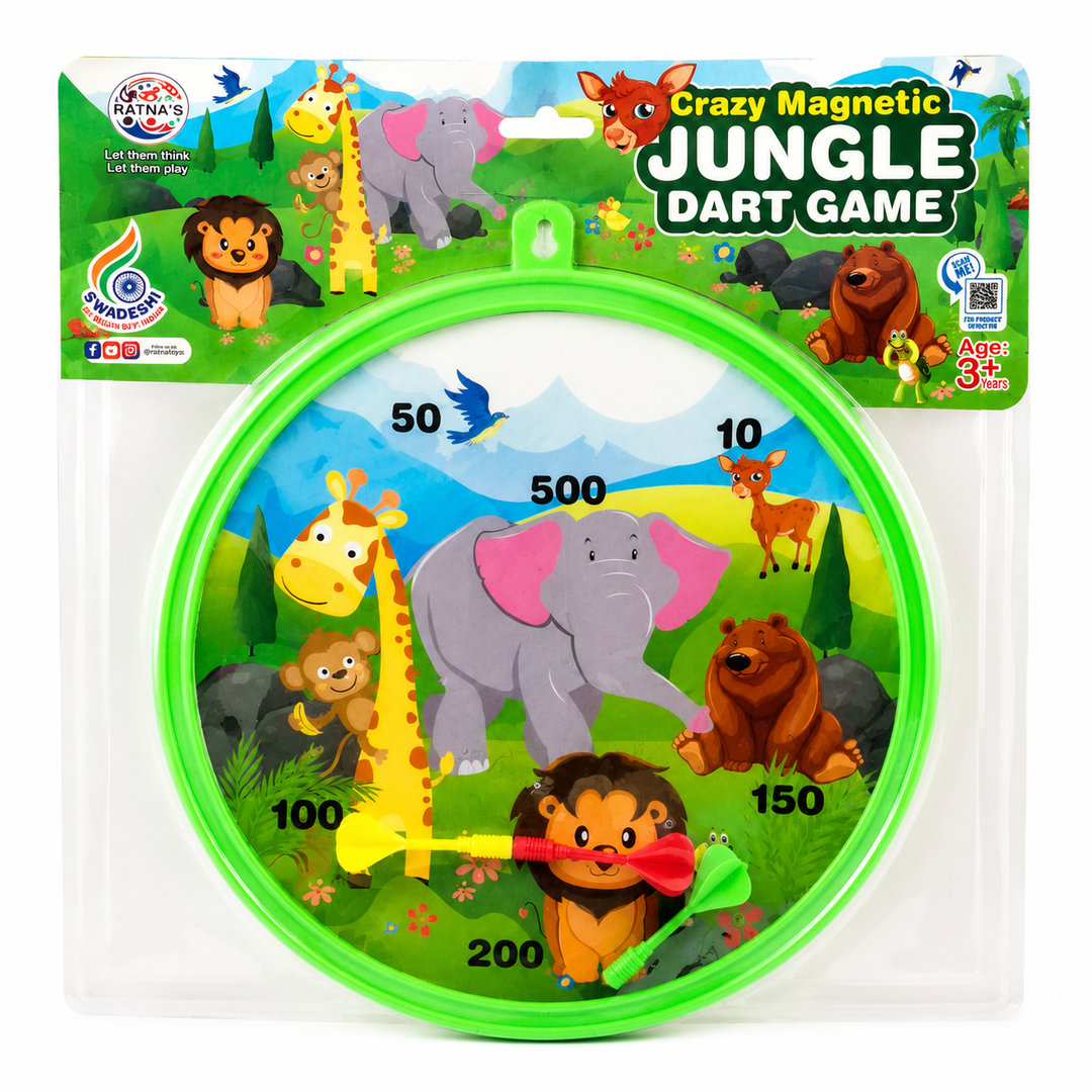 Ratna's Crazy Magnetic Jungle -Double Sides Dart Game | Fun Indoor Target Game